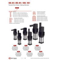 PDF preview for 860, 861, 890, 891, 1000, 1001 Series Pneumatic Round Bore Power Clamps - Catalog Pages - EN US