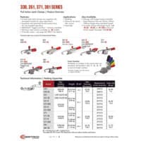 PDF preview for 330, 351, 371, 381 Series Pneumatic Pull Action Latch Clamps - Catalog Pages - EN US